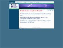 Tablet Screenshot of bentzelectricinc.com